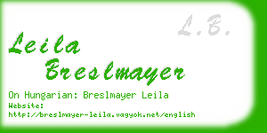 leila breslmayer business card